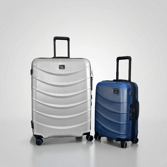 Adventurer Checked Luggage & Check-In Travel Set - Premium 2-Piece Luggage Bundle
