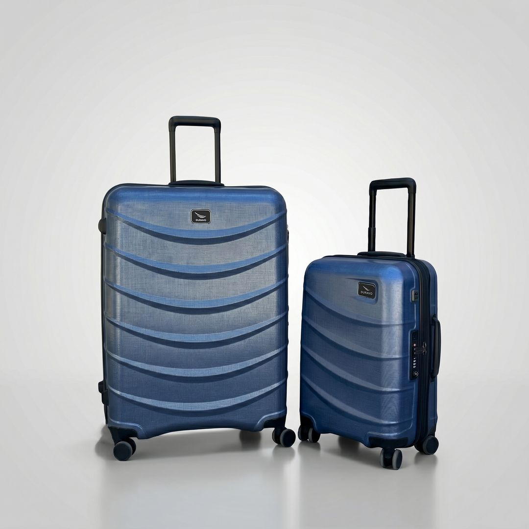 Adventurer Checked Luggage & Check-In Travel Set - Premium 2-Piece Luggage Bundle
