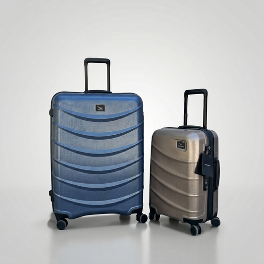 Adventurer Checked Luggage & Check-In Travel Set - Premium 2-Piece Luggage Bundle