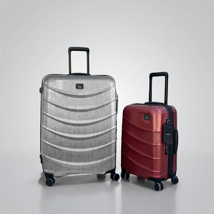 Adventurer Checked Luggage & Check-In Travel Set - Premium 2-Piece Luggage Bundle