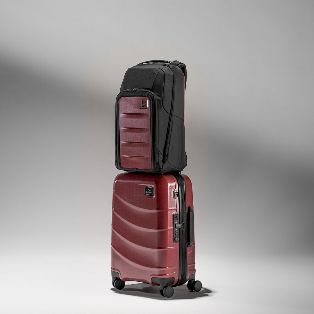 Duravo Carry-on and Venture Full backpack set RED