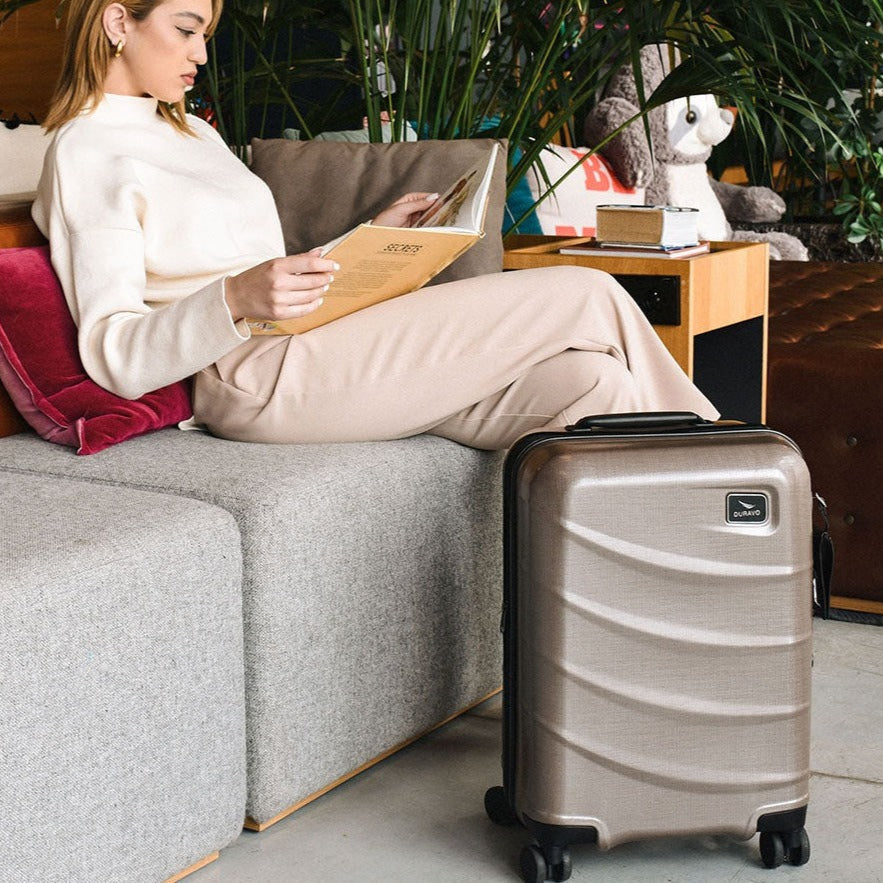 Distinguished Copper Brown - Expandable Carry-On Luggage with Venture Full Backpack