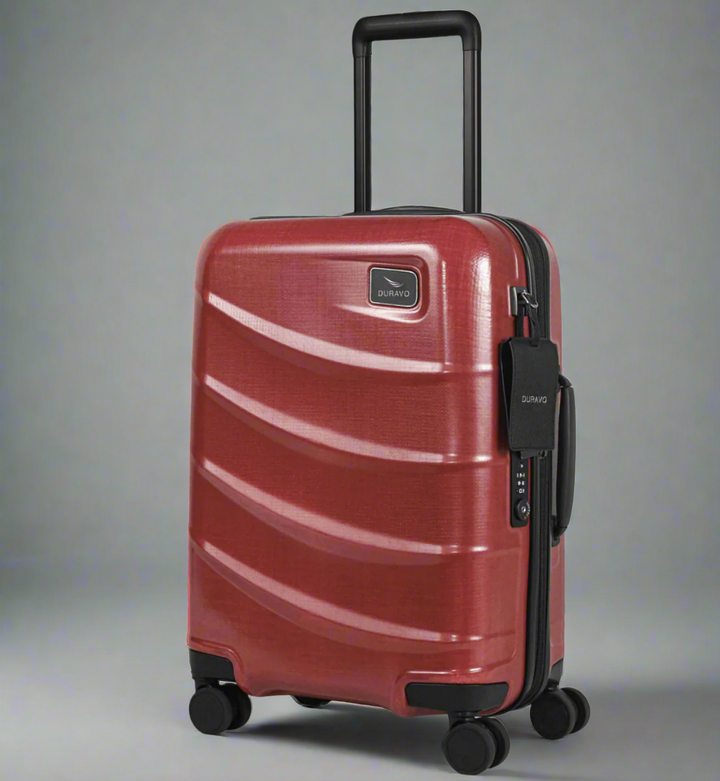 Aventurer Red Travel Set - Expandable Carry-On Luggage with Venture Slim Backpack