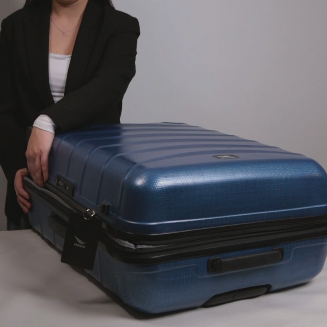 Adventurer Checked Luggage & Check-In Travel Set - Premium 2-Piece Luggage Bundle